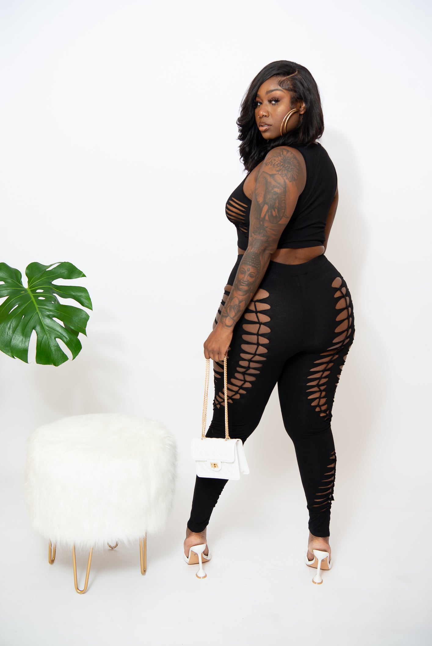 Can't Cut Me Off Two Piece Set/Black