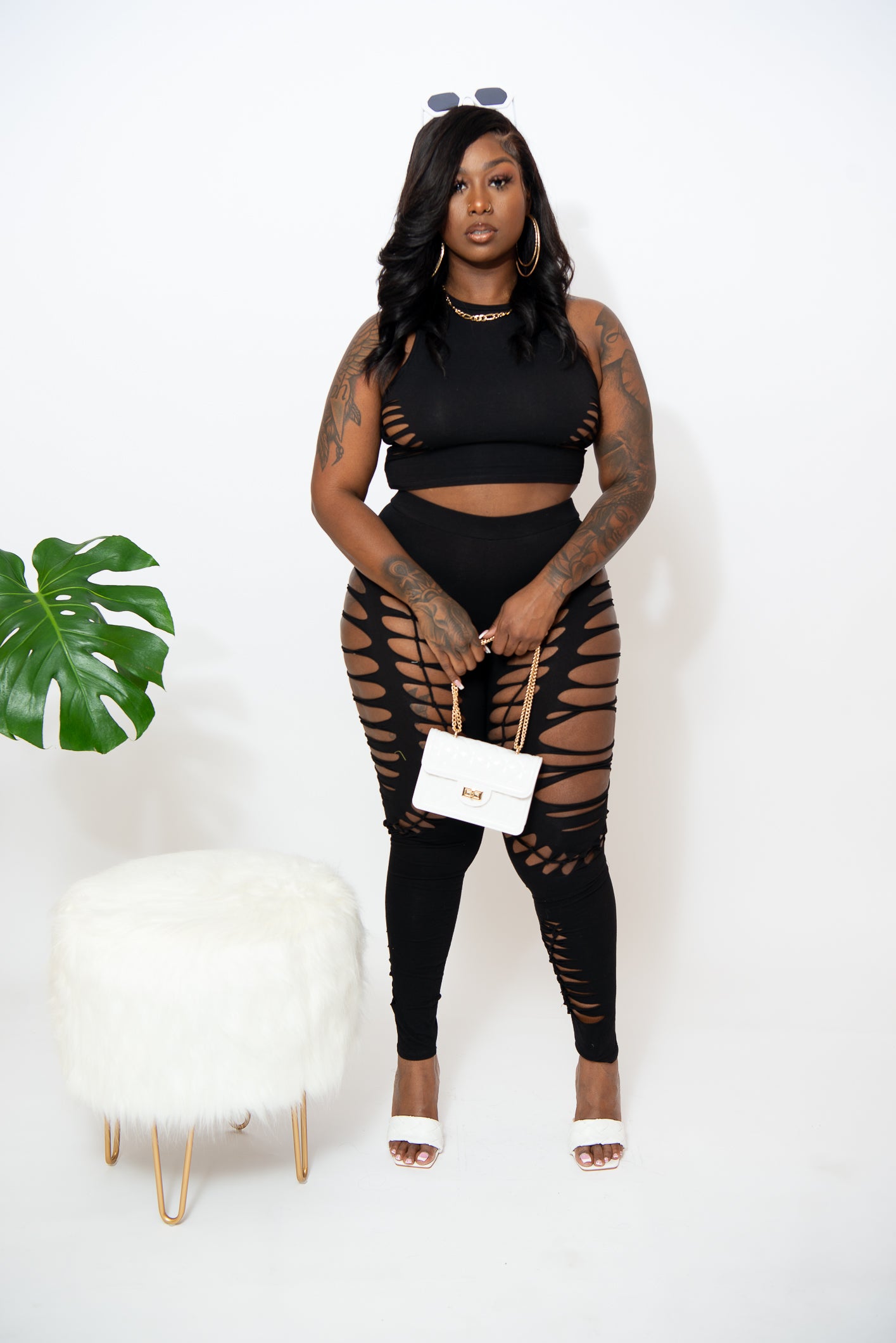 Can't Cut Me Off Two Piece Set/Black